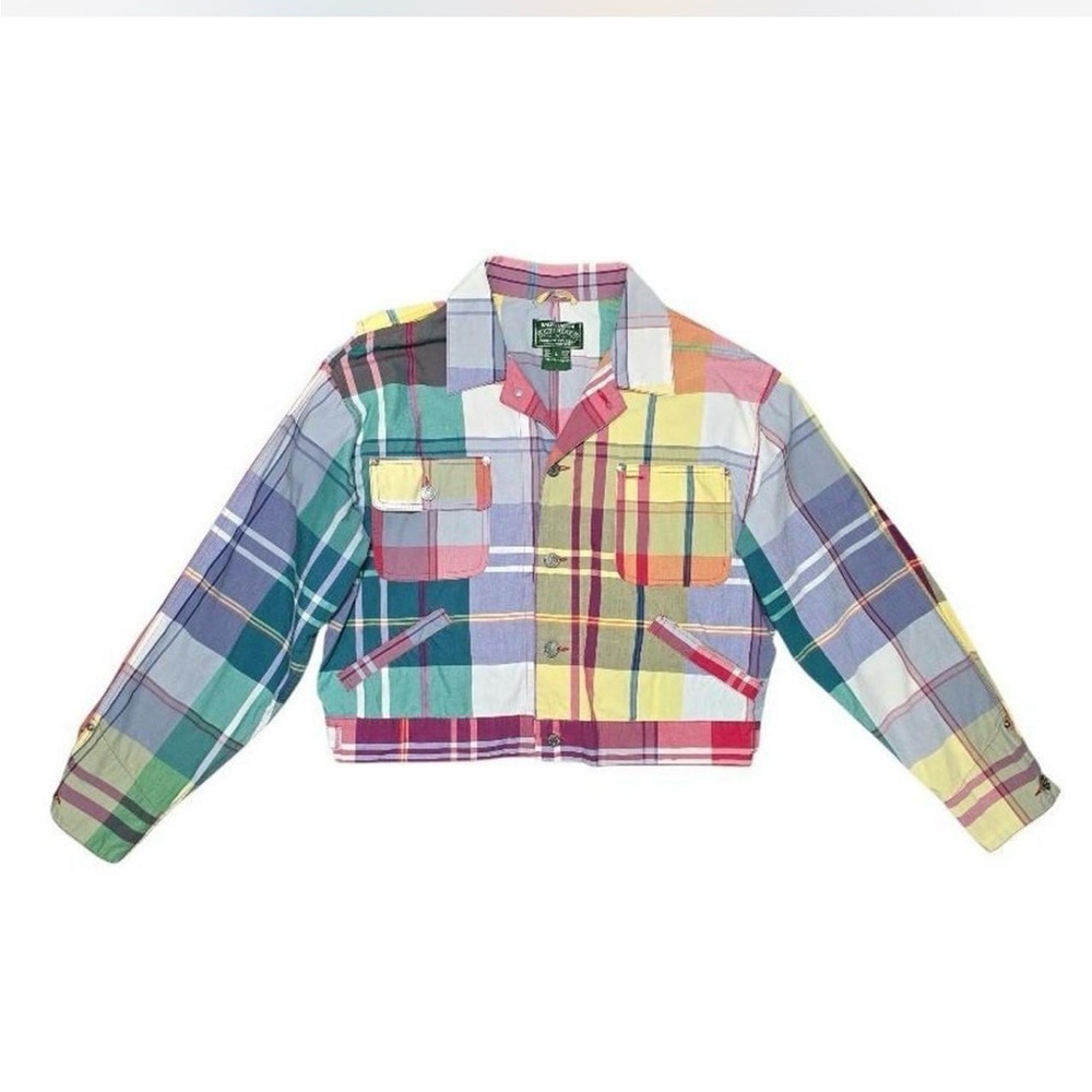 Colorful Plaid Cropped Jacket